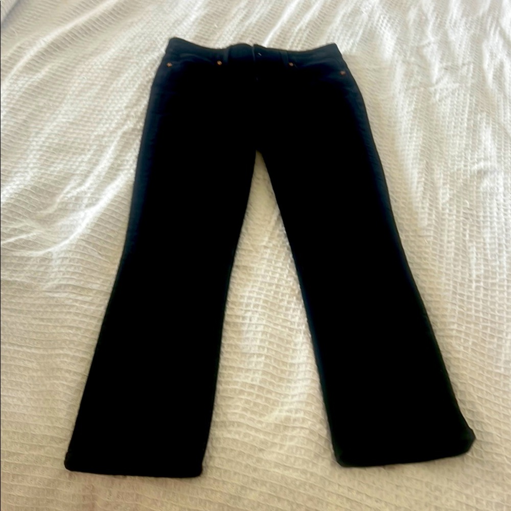 Paige Cindy Black straight Low Rise Jeans
